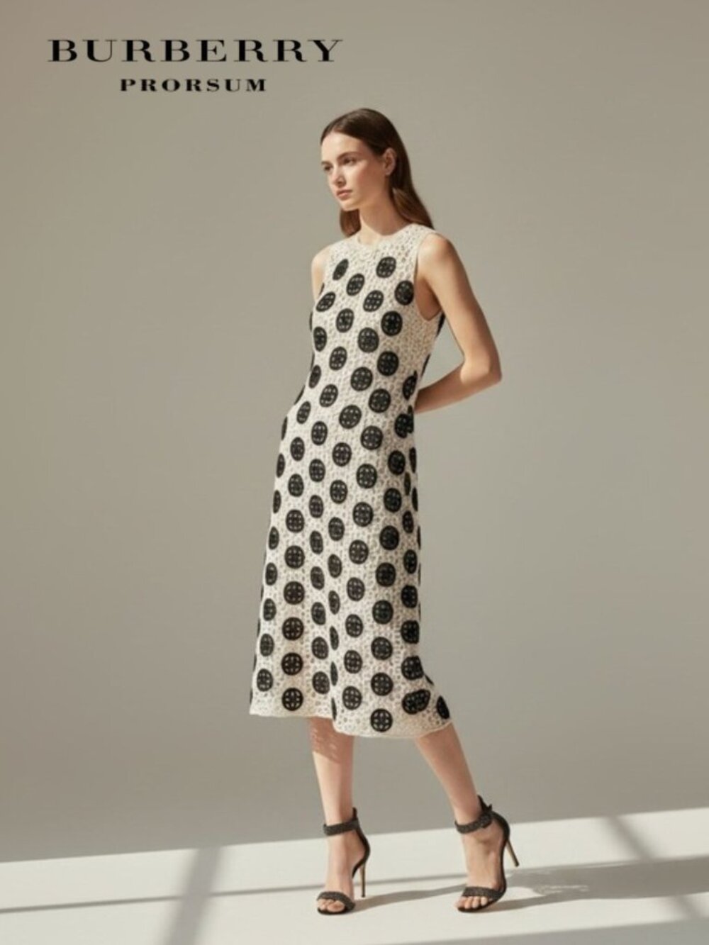 Burberry Prosum Curlicue Embroidered Lace Midi Dress